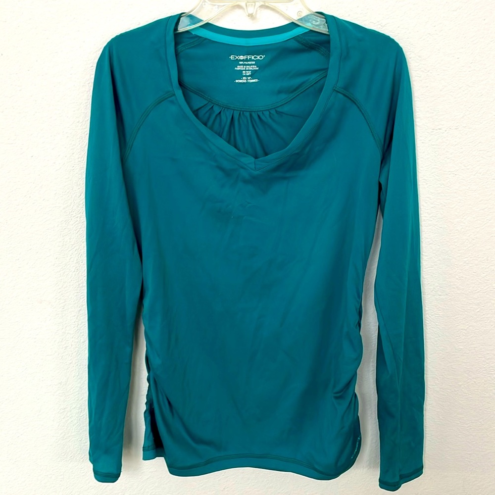 Exofficio Fitted Long Sleeve Ruched Tee